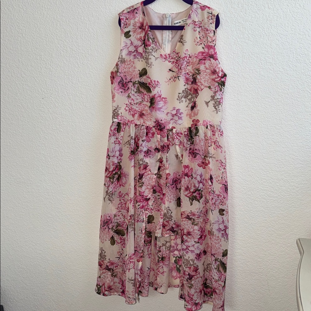 SHEIN Girls Floral Romper Dress – Shein Kids Size 11/12Y